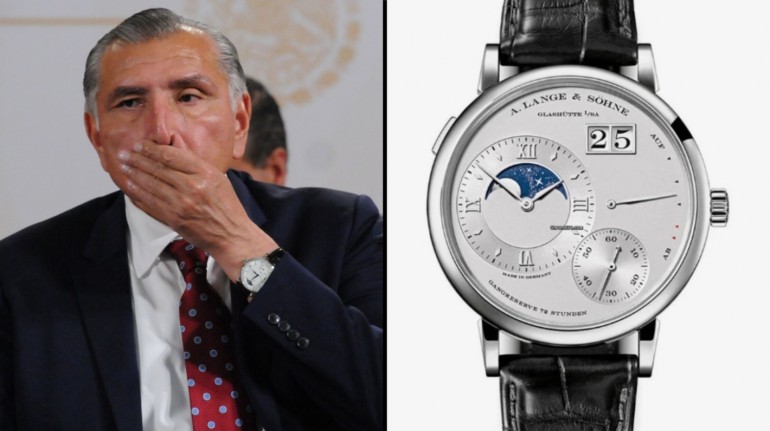 Captan a Adán Augusto con reloj valuado en 50 mil dólares