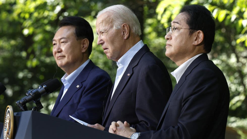 Estados Unidos, Japón y Corea del Sur forman alianza en economía y seguridad