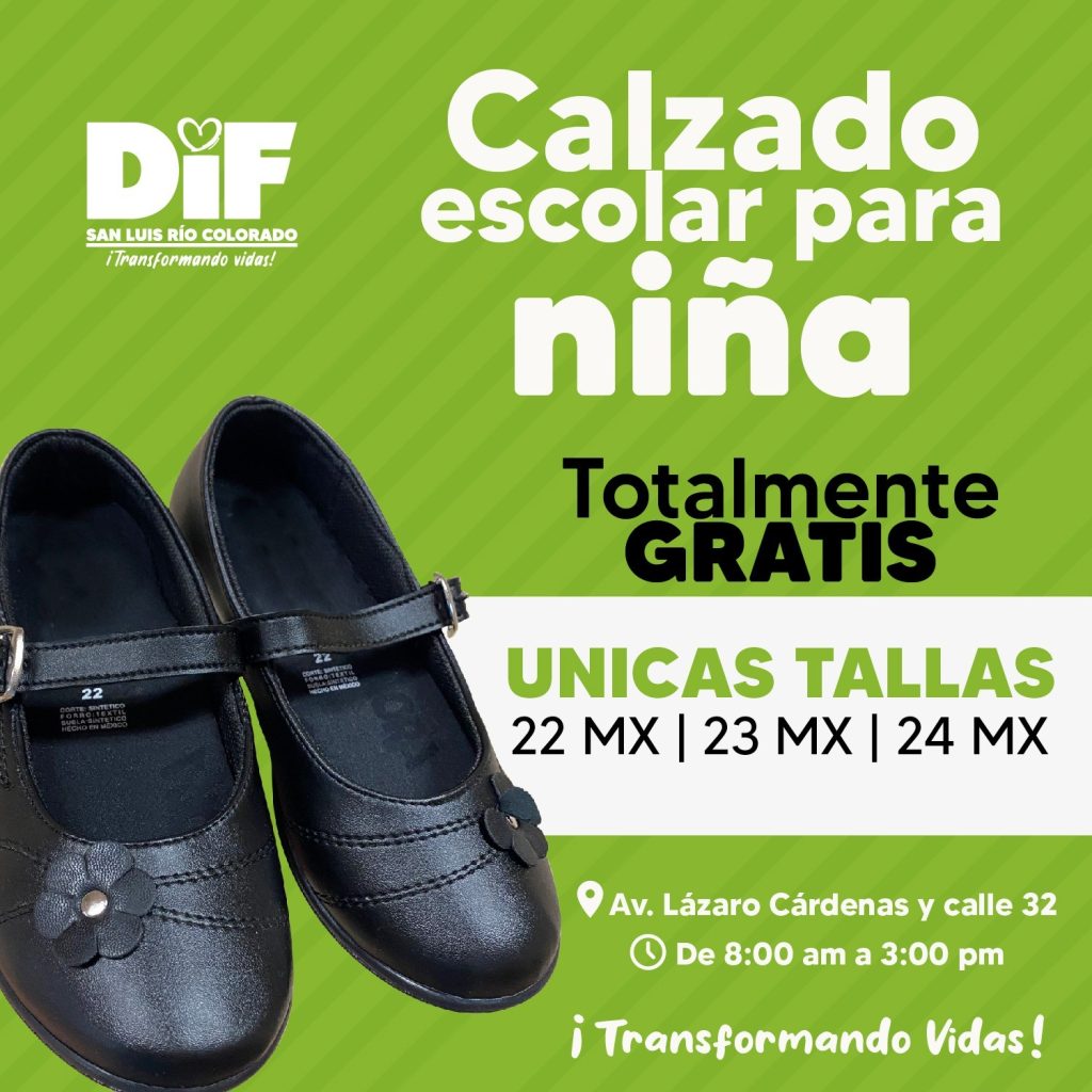 Aún cuenta DIF Municipal de San Luis Río Colorado con zapatos escolares para niñas y adolescentes