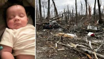 Bebé de Tennessee es arrastrado por tornado, sus padres lo encuentran vivo en un árbol